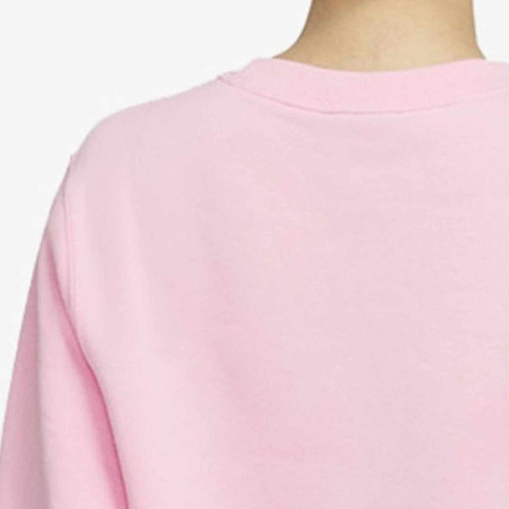 Nike Logo Print Crew Neck Sweatshirt Women Tops Pink DA3191-636