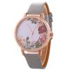 Stylish And Simple Rose Face Leather Belt Watch Female Pu Belt Quartz Lady Watch Watch Bracelet Set Female