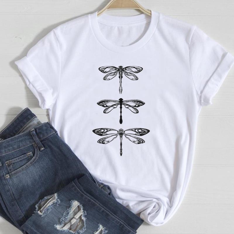 Dandelion Ins Casual Printed Europe and The United States Clothing Top Shortsleeved Tshirt Graphic T Shirts Women Clothing