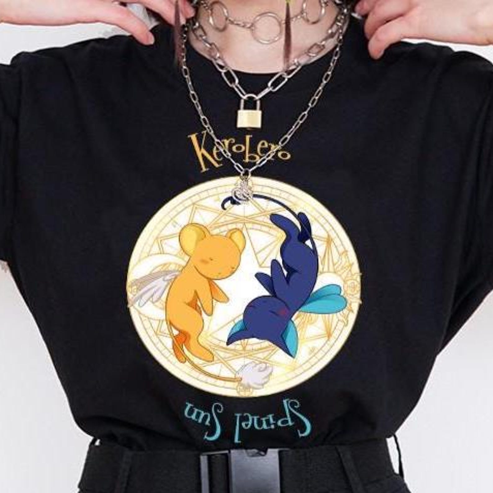 Kerobero & Spinel Sun Shirt - Cardcaptor Sakura Tshirt,Anime Cosplay Tee 3XL