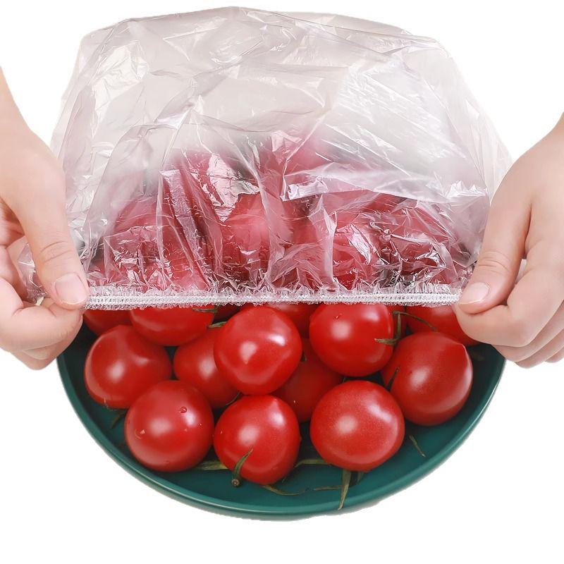 Disposable Elastic Food Bowl Covers, Fridge-Safe and Food-Grade, Bath Cap Style.