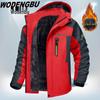 Men's Winter Fleece-Lined Custom Logo Windproof Cotton Jacket
