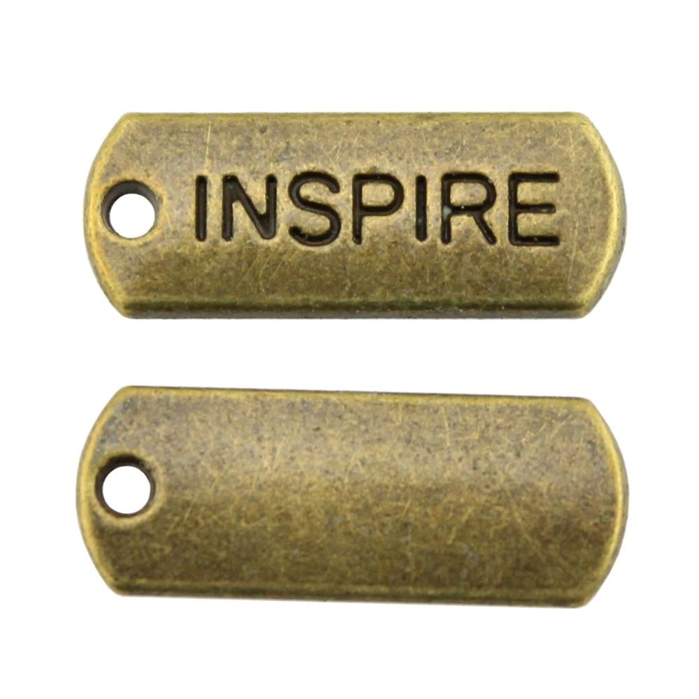 

10шт Вдохновляют Шармы Шармы Античная бронза Цвет Цинковый сплав 21X8mm