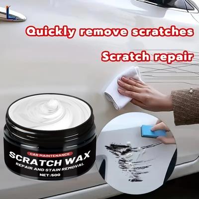 Schnelle Kratzerreparatur & Politur - Auto-Kratzerentferner-Creme mit Auftragstuch - Kein Nachspülen erforderlich, Einfach anzuwendende Lackrestauration