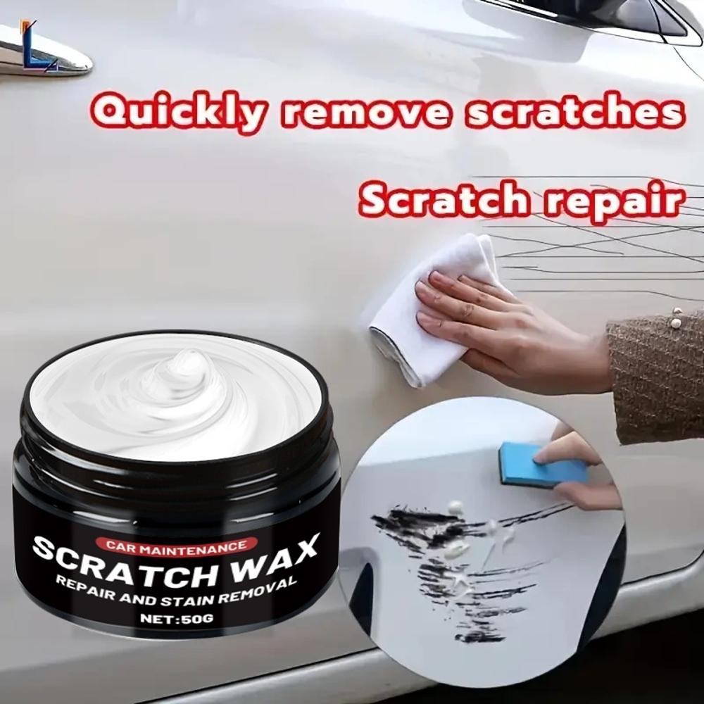 Quick Scratch Repair & Polish - Car Scratch Remover Cream with Application Cloth - No Rinse Needed, Easy-to-Use Paint Restoratio