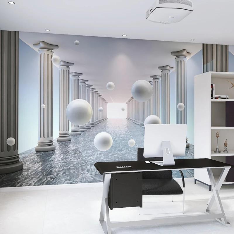 Tapet 3D mural modern minimalist extensie vizuală coridor fundal hârtie de perete