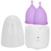 Reusable Female Menstrual Cup Lady Menstrual Cup Cleaner Machine Set (Cleaner Menstrual Cup Purple