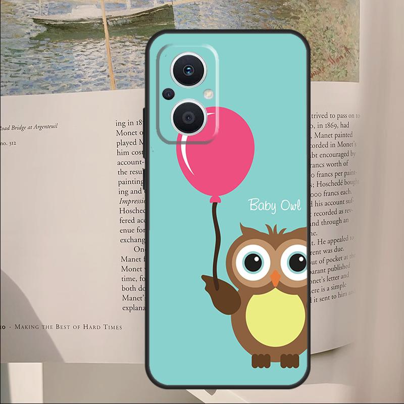 

Cute Cartoon Owl Cover For OPPO Reno 8 7 Lite 11F 12F 13F 14F 10 12 13 14 Pro OPPO Find X8 X5 X6 X9 Pro Case OPPO Reno10 5G