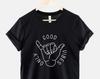 Good Vibes T-Shirt: Peace Love Positive Mantra, Soft Cotton Tee