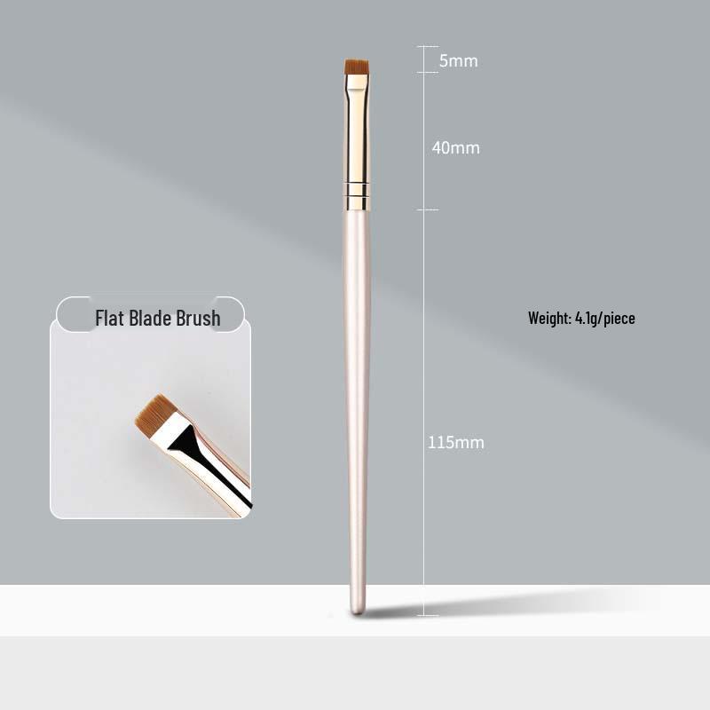 Five-Piece Wooden Handle Eye Detail Brush Set: Precision Eyeshadow, Eyeliner, Under-Eye Brushes