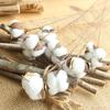 10Pcs Artificial Dried Flower Cotton Stems Floral Branch Stage Home Decoration