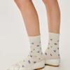 DEPOUND Flower Embroidery Socks - Blue