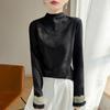 Women's Embroidered Velvet Collar Knit Sweater - Chinese Style, Warm, Autumn/Winter