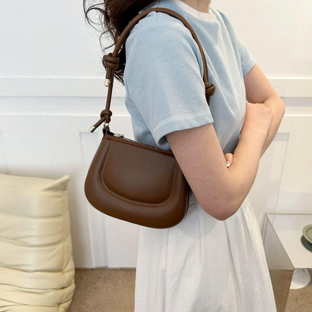 Women Simple Solid Color Crossbody Bags Underarm Bag Shoulder Bag Messenger Bag