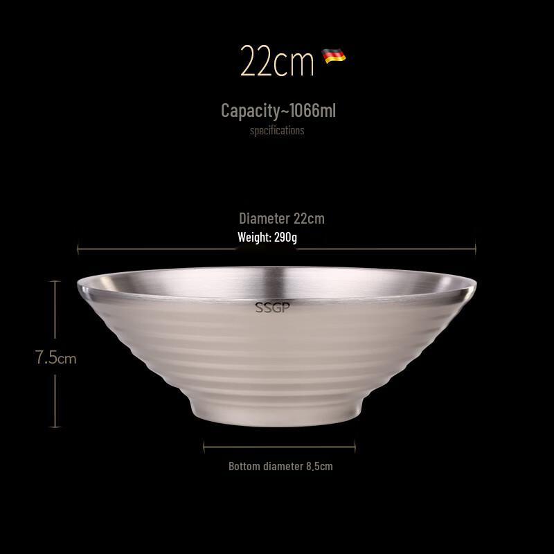 

Abay 22CM Large Capacity Stainless Steel Multi-Purpose Bowl