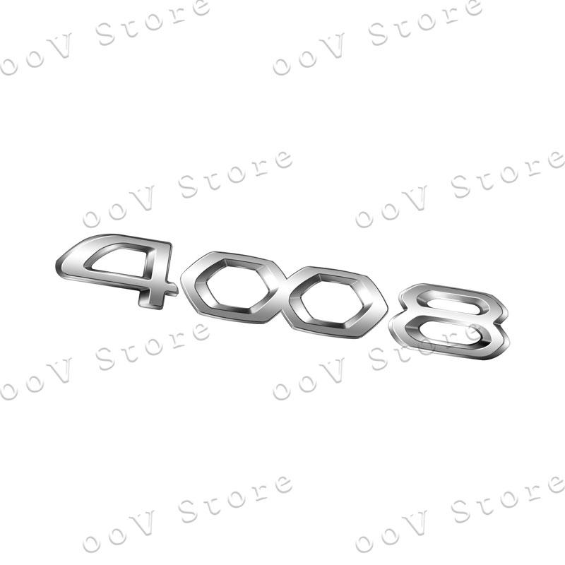 Car 3D Metal Decor Emblem Auto Body Trunk Fender Badge Sticker For Peugeot 2008 3008 4008 5008 Logo Auto Accessories