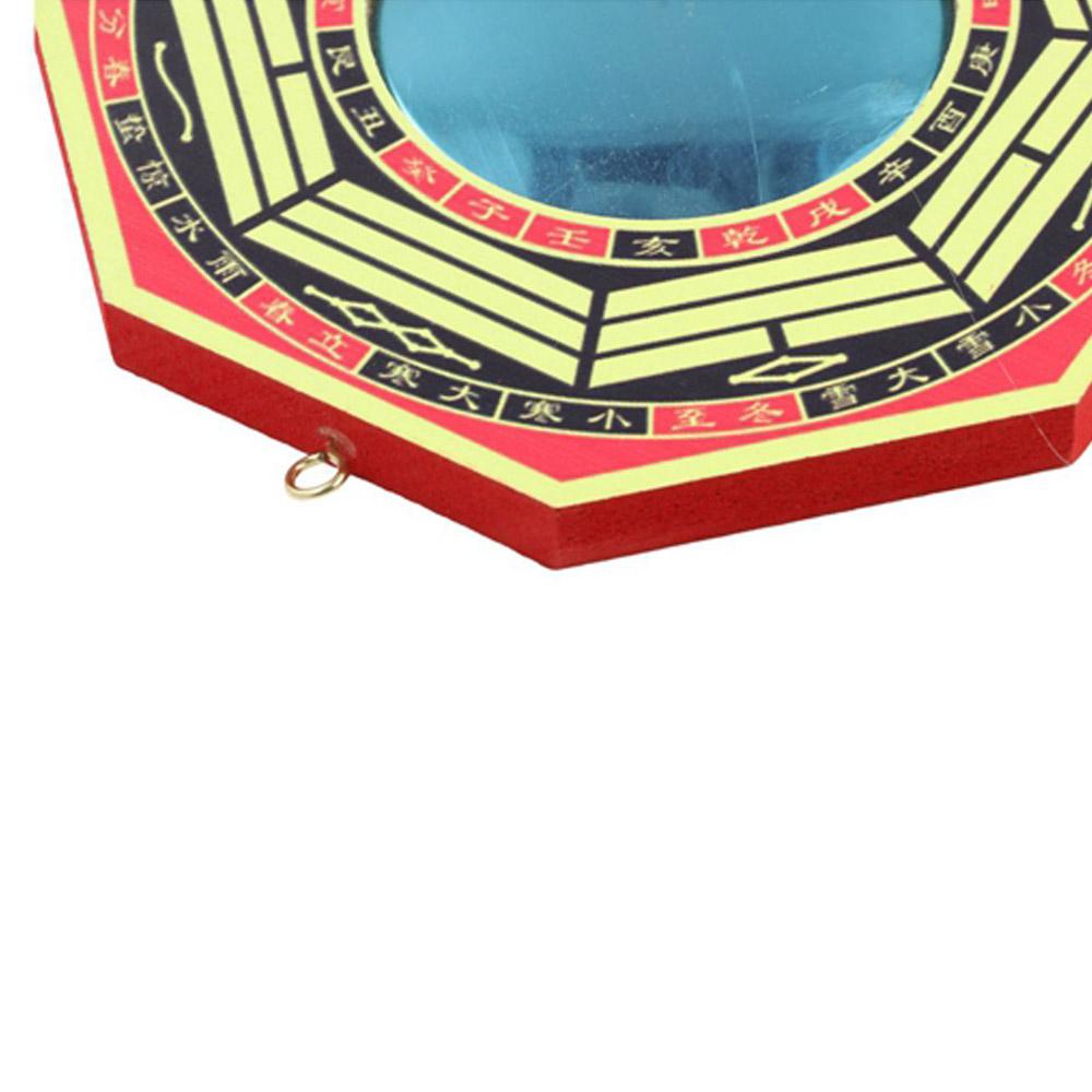 Stainless Steel Mirror Face Bagua Feng Shui Mirror Lucky Bagua Wooden Mirror Fengshui Town House