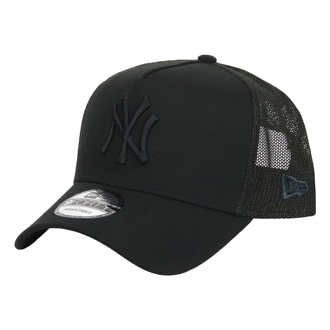 

Кепка-сетка 9FORTY NEWERA Кепка Trucker Hat MLB Major League Весна-Лето Snapback New York Yankees Черный Черный Логотип [New Era] A-Frame [Товар]