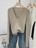 Alex Stevens Women's Slim Fit V-Neck Long-Sleeve Knit Top for Autumn/Winter