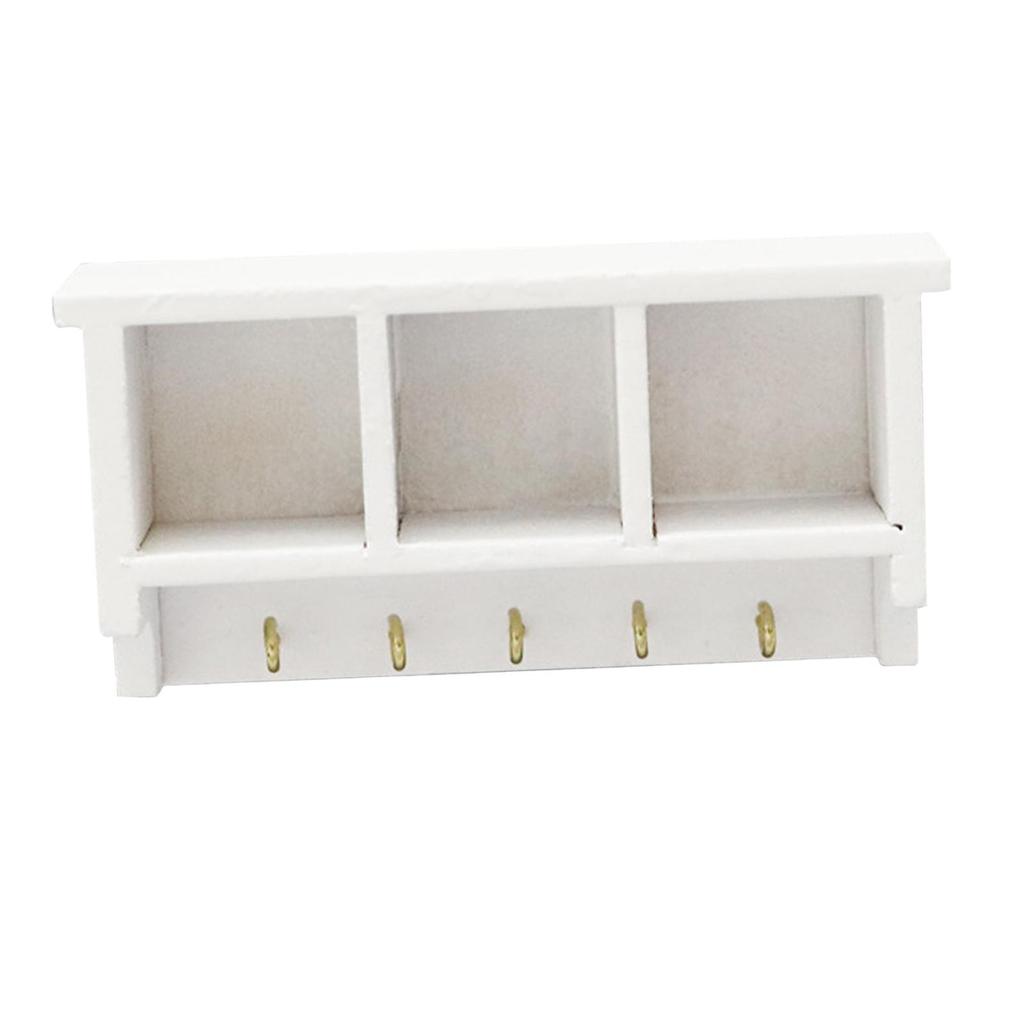 1:12 Miniature Dollhouse Storage Shelf Model Display Pretend Play Rack