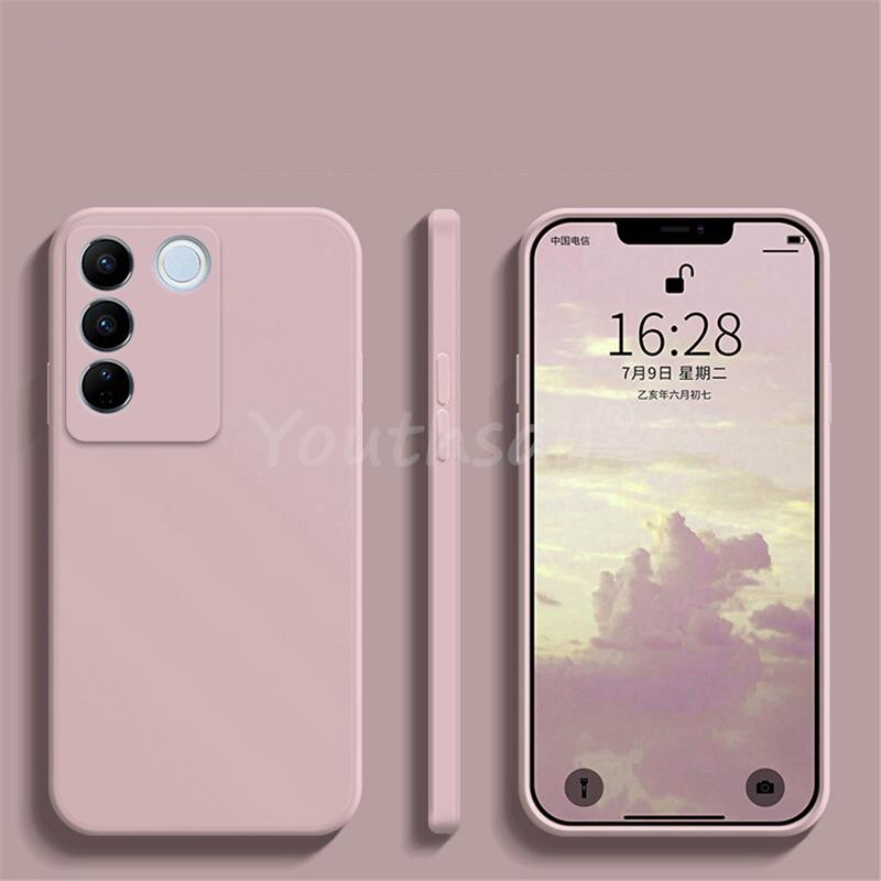 For vivo V27 Pro Case Silicone Liquid Original Cover vivo V27 Pro V27e Cover TPU Protector Case vivo V27 Pro Case