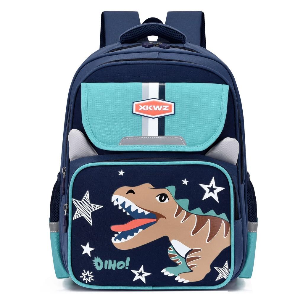 Stylish Dinosaur Print Backpack For Kids Large Capacity Lightweight Design For School Use