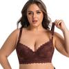 Великий Розмір Сексуальний Мереживний Бюстгальтер Тонкий З Кісточками З Ефектом Пуш-ап Регульований Жіночий Підкладний Одяг