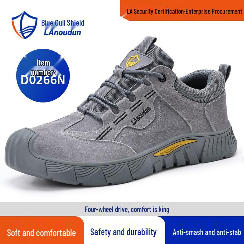 Blue Gull Shield Men s Four Seasons Anti-Smash, Anti-Puncture, 10KV Insulated, Wear-Resistant, Comfortable Safety Work Shoes