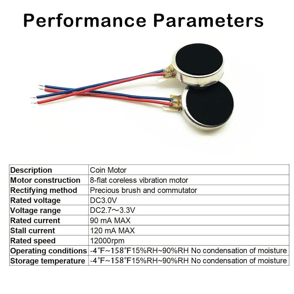 10Pcs DC 3V 3-5V Micro Vibration Motor 1027 1030 1034 1234 Coin Button Motor  for Electronic Toy DIY