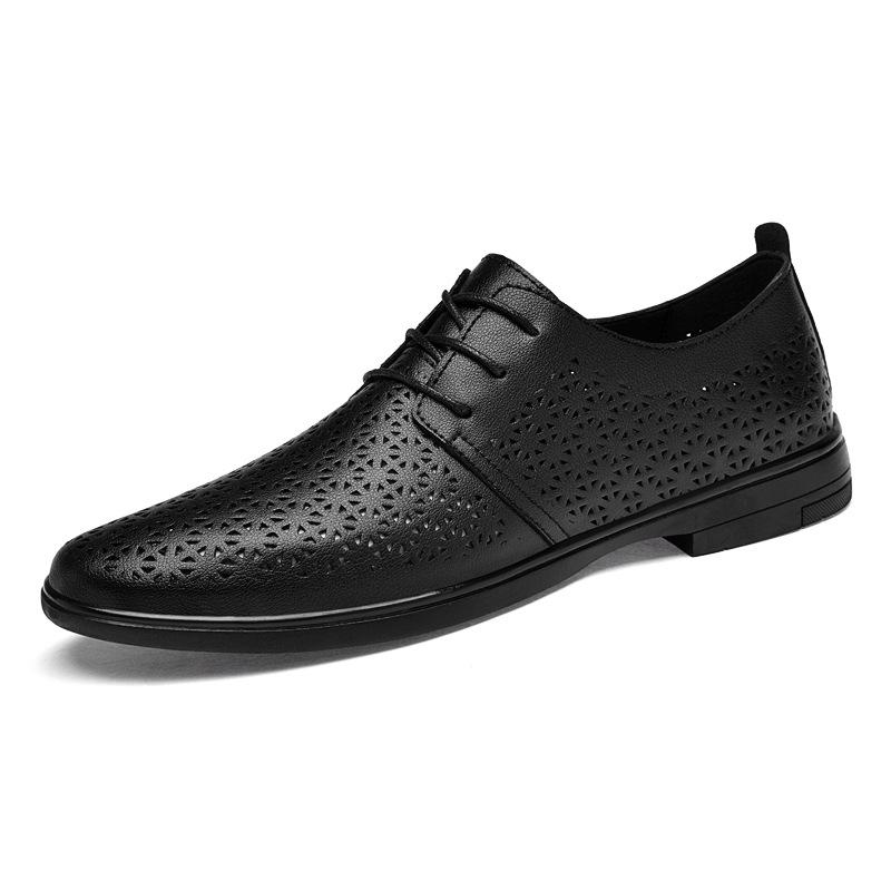 Round Head Leather Business Shoes Dress Leather Shoes Breathable Casual Trend Lazy Men's Shoes One Pedal Single Shoes
