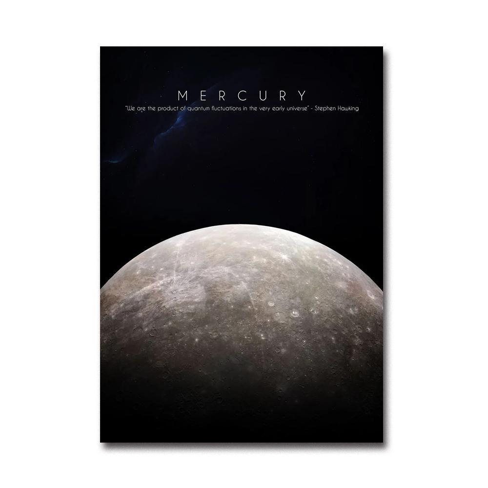 

Солнечная система Планета Меркурий Венера Земля Марс Юпитер Сатурн Уран Нептун настенный постер домашний декор холст живопись печать фотографии 40X60cm Unframed