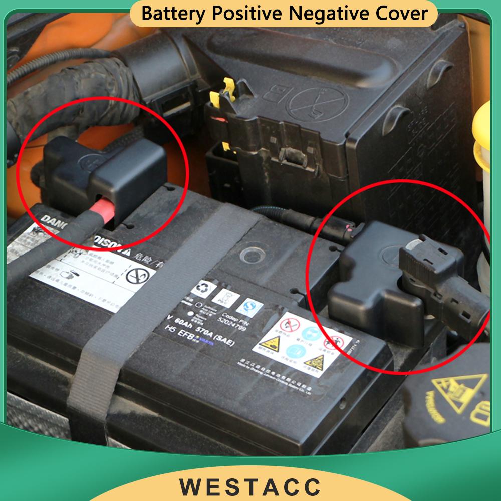Car Enigne Battery Positive Negative Protective Cover Cap for Jeep Renegade 2014 2015 2016 2017 2018