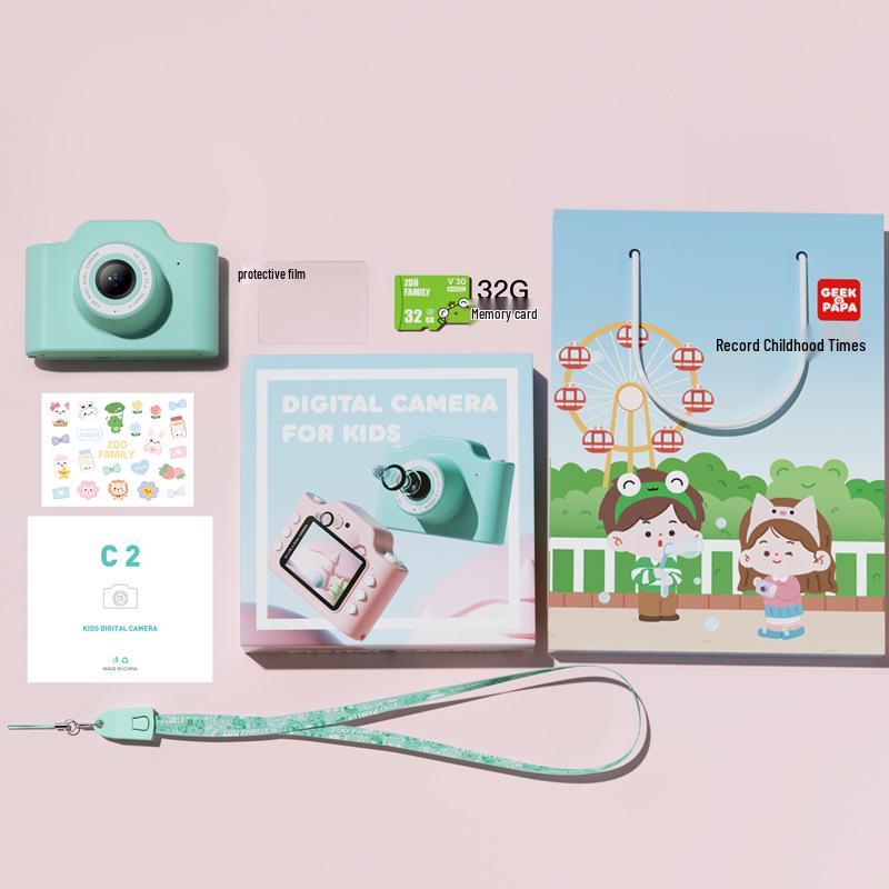 C2 Dual Lens Kids' Touch Screen Camera - Perfect Birthday Gift for Children's Play