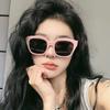 Big Frame Vintage Pink Sunglasses Women Square Sun Glasses Retro Eye Glasses Goggle for Male Female Round Sunglasses