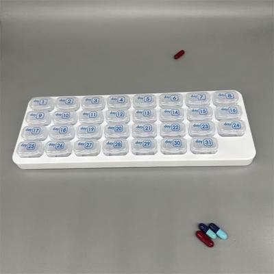 21/28/31 Grids Medicine Box Large Capacity Portable Medicine Storage Box Transparent Detachable Pill Case Daily Medicine