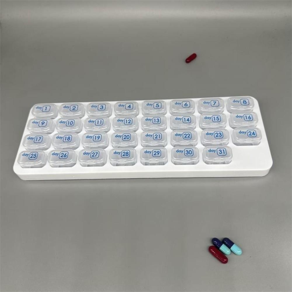 21/28/31 Grids Medicine Box Portable Large Capacity Medicine Storage Box Transparent Detachable Pill Box Daily Medicine