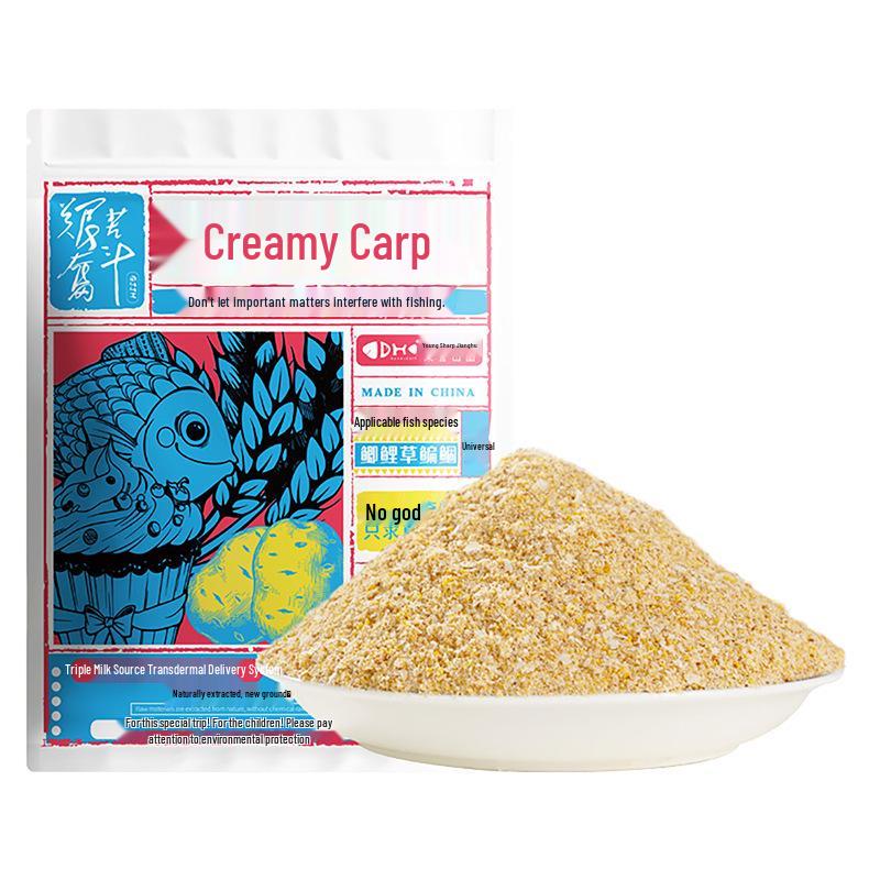 Jianghu Creamy Fragrance Crucian Carp Bait - Ideal for Wild Fishing and Black Pit Leisure, Single Open Pull Bait