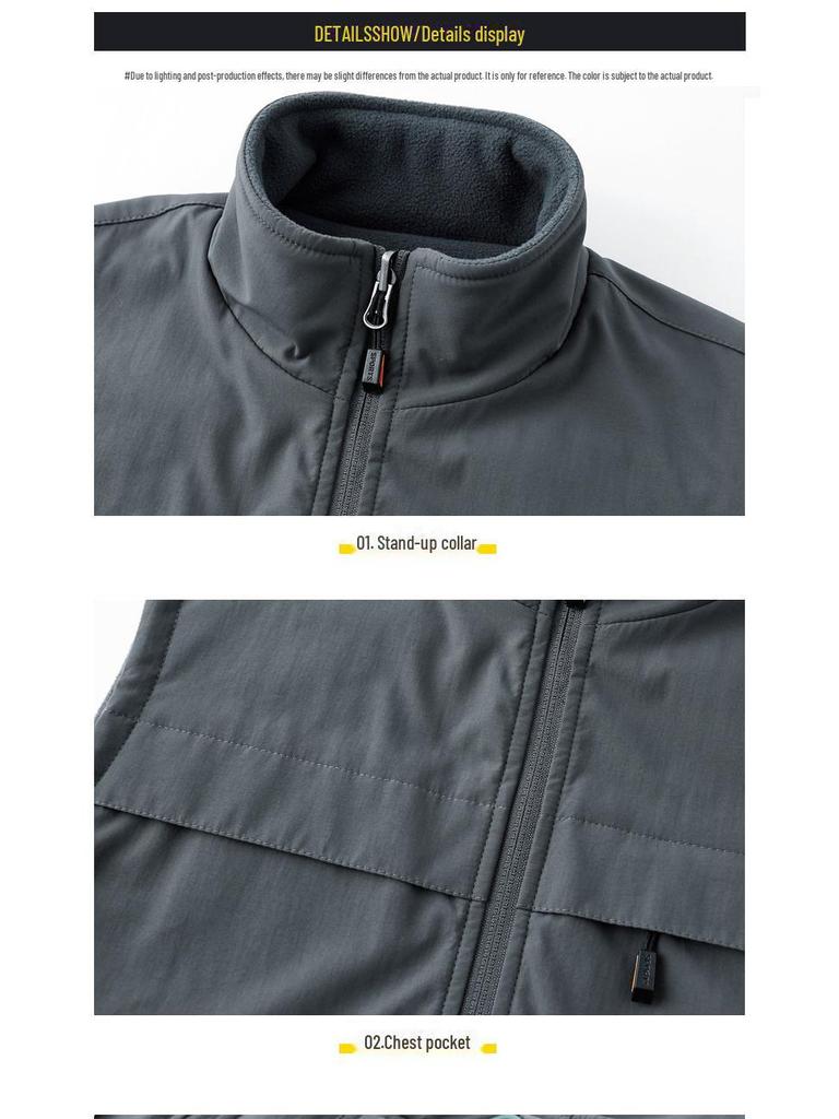 Herrväst med dubbelsidig design och flera fickor: Trendig sammetsväst för höst & vinter.