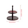 2/3 Tier Wood Round Cupcake Stand Clear Birthday Cupcake Stand Holder Dessert Display for Wedding Birthday Christmas Party