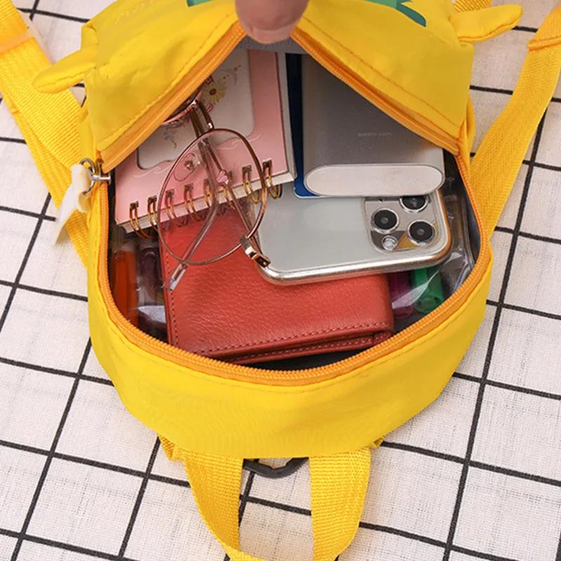 Cute Dinosaur Baby Kindergarten Backpack Cartoon Children School Bags Adjustable Boys Girls Anti-lost Book Bags Kids Backpacks