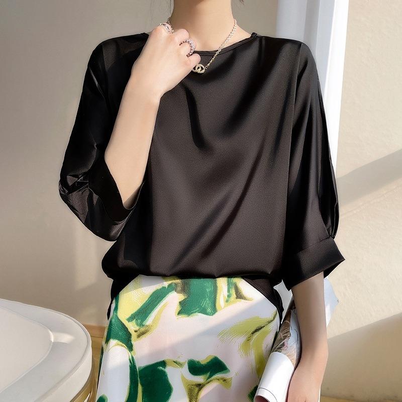 Women S Loose Fit Round Neck Short Sleeve T Shirt Plus Size Casual Top