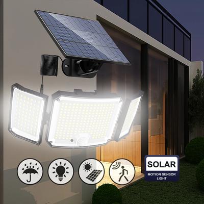 346 LED Solarlampe Außen Bewegungssensor Solarstrahler mit Fernbedienung IP65 Wasserdichte Sicherheitsleuchten für Außen