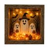 Unique Halloween Gifts Lighted Frame Ornaments, Light Up Shadow Box, Warm Small Figures Atmosphere LED Lights for Home Living Room Bedroom Decor