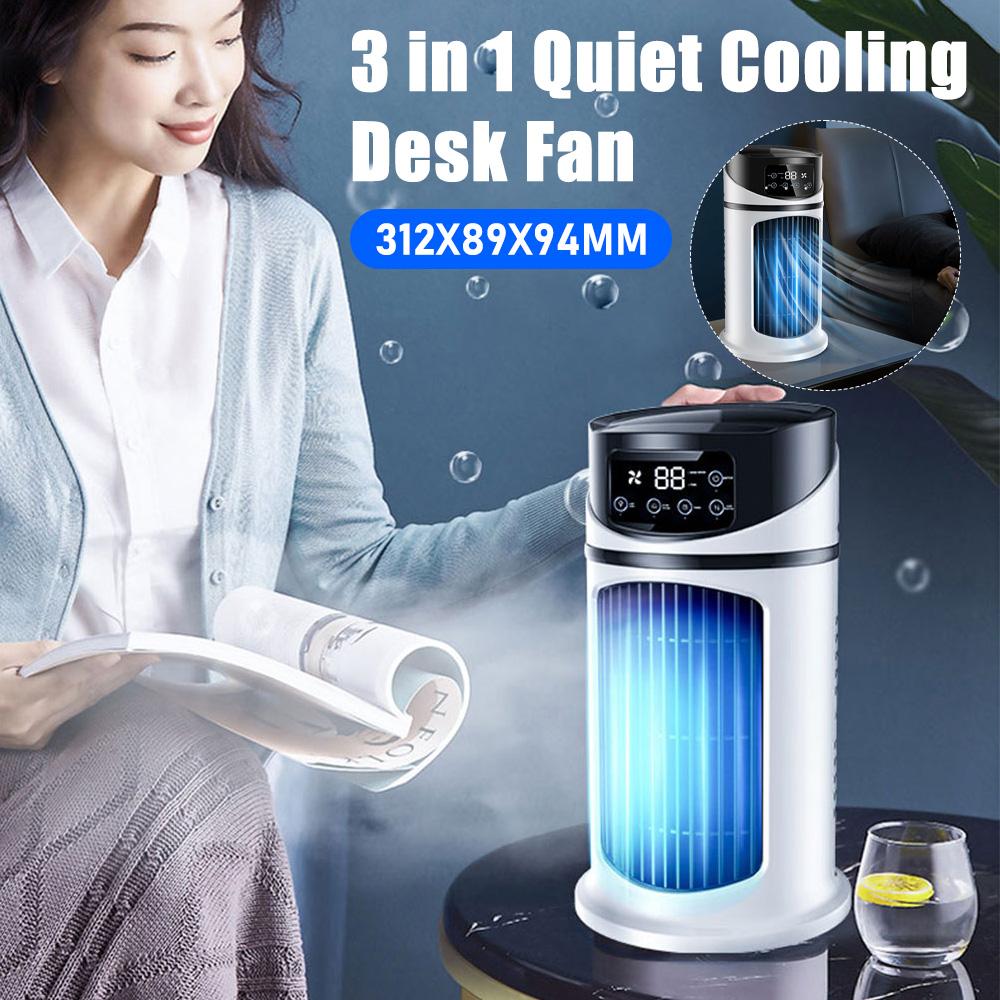 Portable Air Conditioner Fan 3 in 1 Quiet Cooling Cooler Desk Fan Humidifying Sprayer Timed Air Conditioner Fan For Home Office