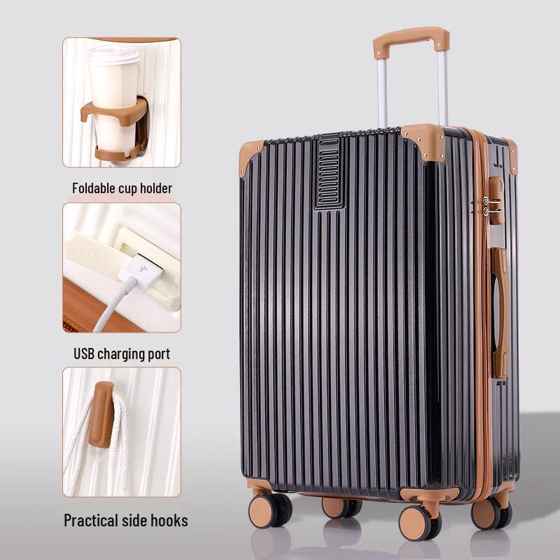 HANDUNYOU Durable Aluminum Frame Travel Luggage 26 inch