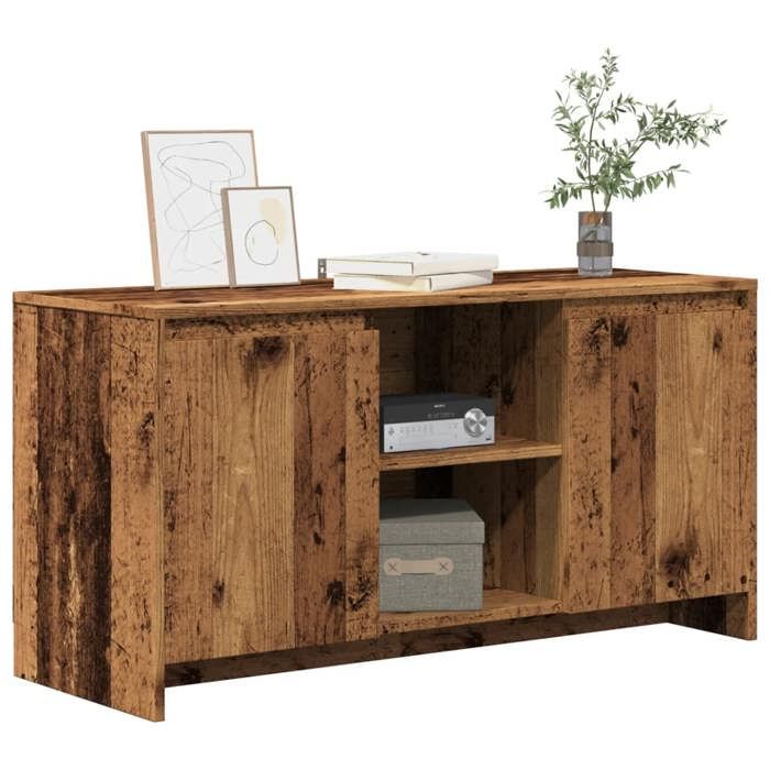 VidaXL Meuble TV vieux bois 102x37,5x52,5 cm bois d'ingénierie, banc TV, meuble télé, meuble multimédia, buffet TV, meuble 856782
