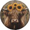 One Piece Of Spare Tire Covers Designed For RV Camping Vehicles, Featuring Highland Cattle Designs, As Well As Universal Wheel C