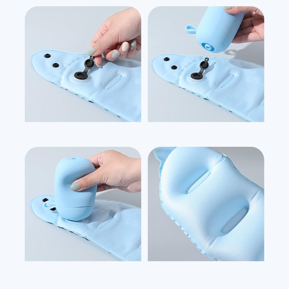 Portable U-shaped Neck Pillow Milk Fiber Mini Inflatable Travel Pillow Comfortable Soft Ring Neck Pillow Outdoor Activities