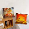 Anime Calcifer H-Howls M-Moving C-Castle Cushion Cover Living Room Headboard Office Bedroom Cushion Sofa Nap Time Pillow Case