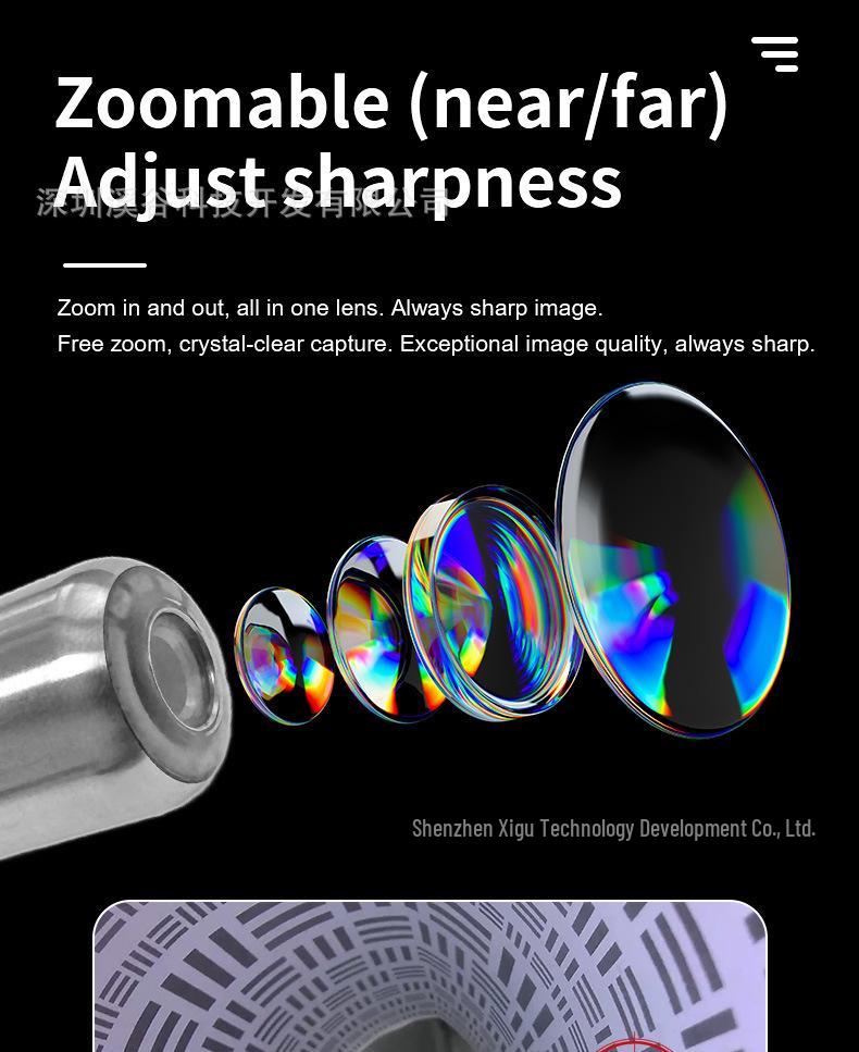 High-Definition Waterproof Sewer Inspection Camera with Zoom and Video Detection